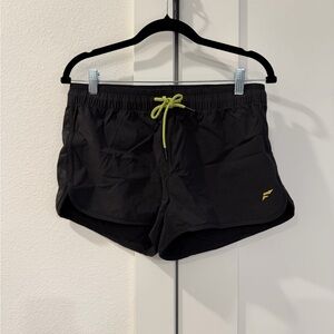 Flag Nor Fail Black Women's Shorts with Green Accents